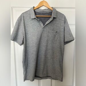 Vuori Heather Grey Polo with Chest Pocket